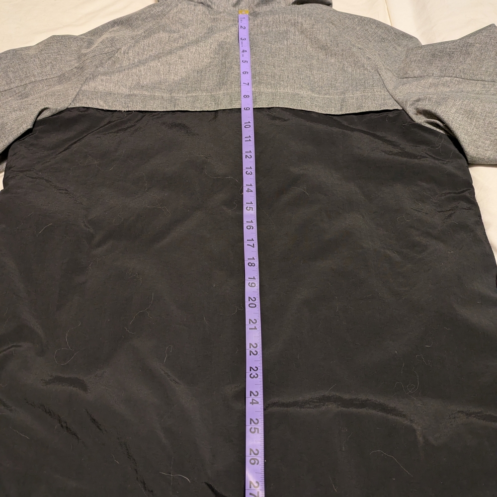 Men's Gray and Black Hooded Jacket - Picture 7 of 14